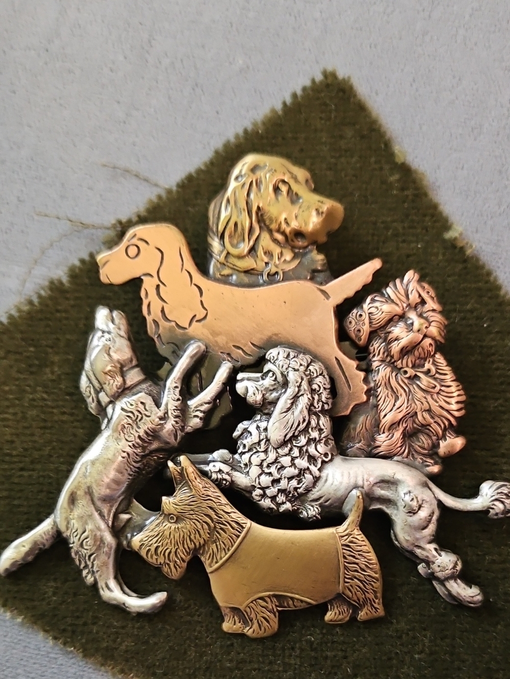 K&T Vintage "Best In Show" or MUTT Collage Brooch